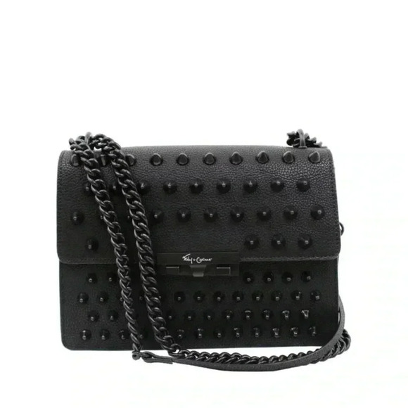 Foley + Corinna Skyline  Bandit Drop Lock Veagn Leather Crossbody - Black - Picture 1 of 13